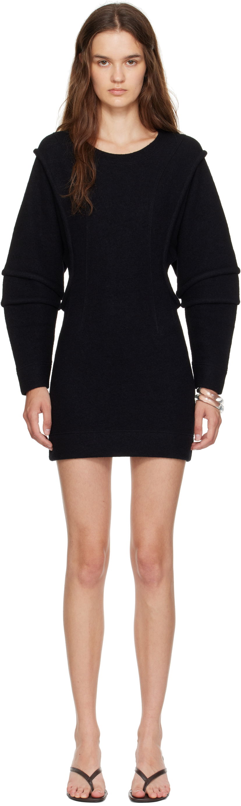 Pокля Eckhaus Latta Eckhaus Latta Pallas Mini Dress Черно | 1406-EL-PF25-D -