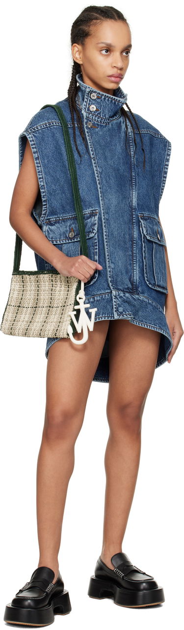 Дамска чанта JW Anderson JW Anderson Checked Market Bag with Anchor Charm Бежово | HB0720-FA0305, 3