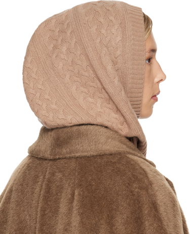 Шапка Max Mara Romana Cable-Knit and Ribbed Balaclava Бежово | 2524576012600, 2