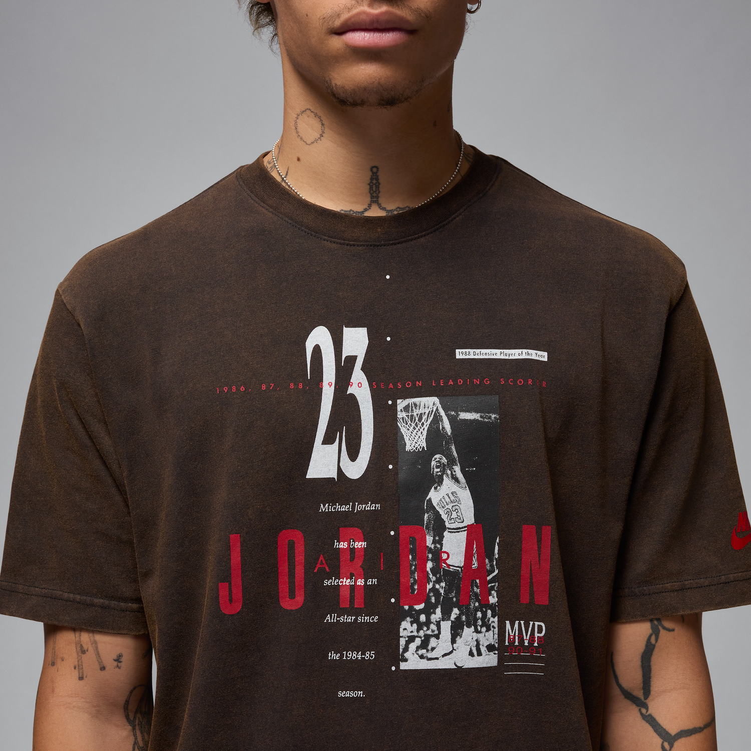 Тениска Jordan Jordan M J Reissue Graphic Short Sleeve T-Shirt Кафяво | HJ2356-010, 1