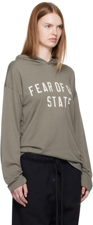 Суитчър Fear of God ESSENTIALS State Long Sleeve Hoodie Зелено | 125SP257177FW, 1