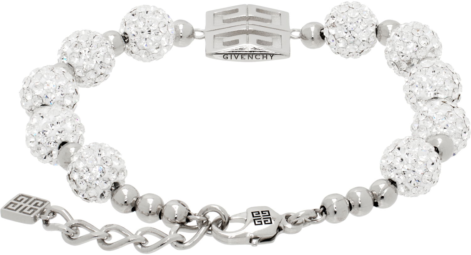 Гривна Givenchy Crystal Embellished 4G Logo Charm Bracelet Металик | BF20HPF05M040, 1