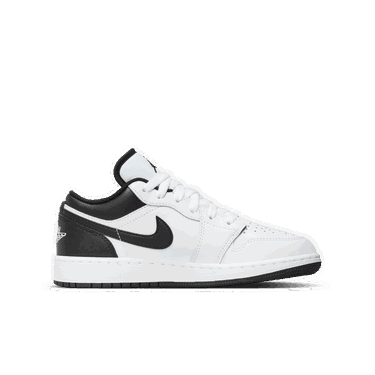 Кецове и обувки Jordan Air Jordan 1 Low "White Black" GS Бяло | 553560-132, 3