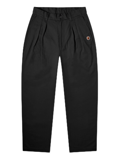 Панталони BAPE Ape Head One Point 2Tuck Chino Pants Черно | 001PTJ801010M-BLK