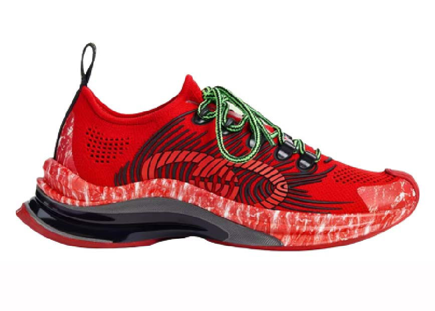 Кецове и обувки Gucci Monogram Sneakers Red (Women's) Червено | 700103 USM10 8970, 0