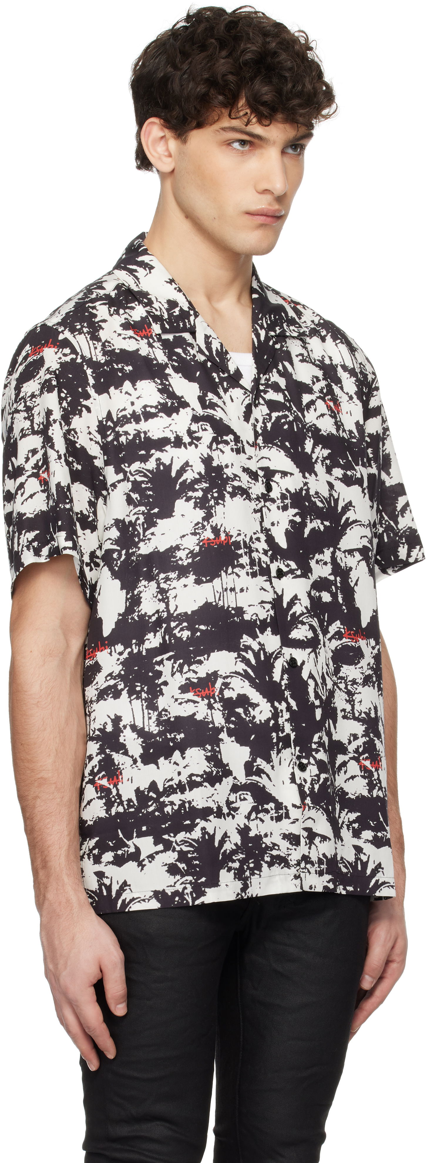 Риза Ksubi Ksubi Palmtree Resort Shirt Бяло | MPS25SH018, 1