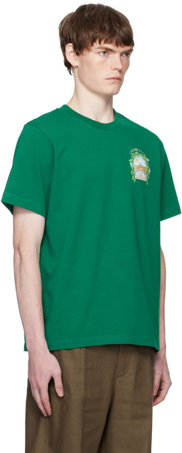 Тениска Casablanca Casablanca L'Arche De Tennis T-Shirt Зелено | MPF25-JTS-001-17-EX-FLANNELS, 1