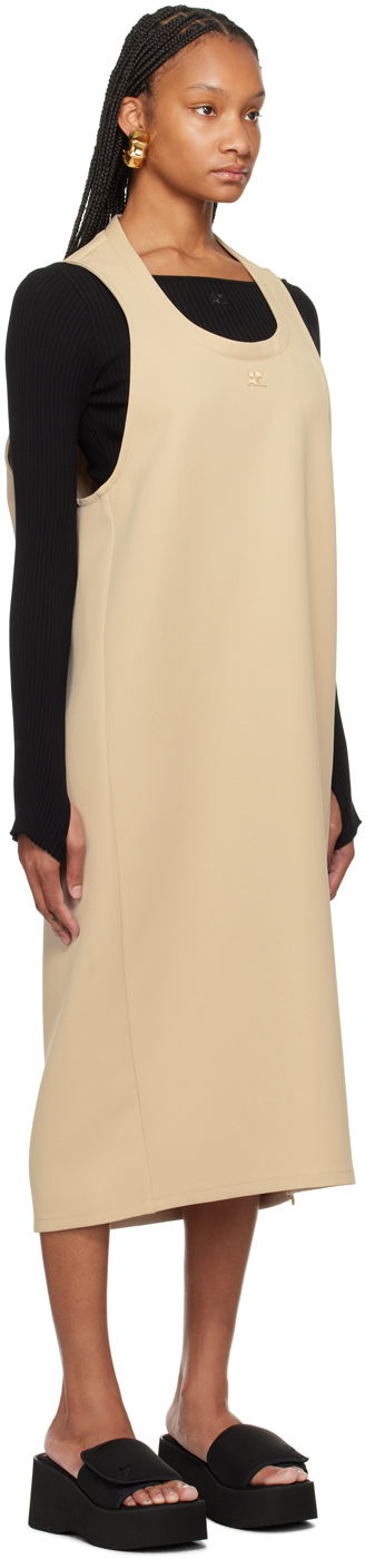 Pокля Courrèges Courrèges Holistic Midi Dress Бежово | 124CRO367PL0007, 1