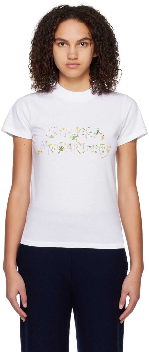 Тениска Stella McCartney Stella McCartney Dandelion Graphic T-Shirt Бяло | 6J00723SPX10, 0