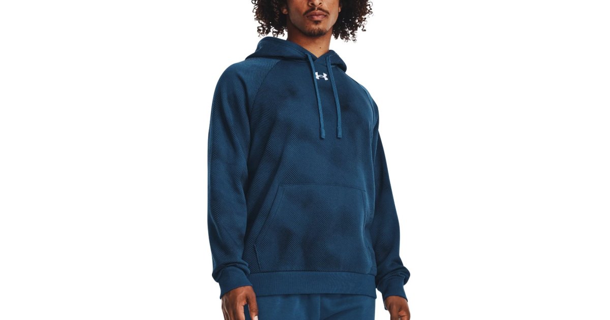 Суитчър Under Armour Rival Fleece Printed Hoodie Тюркоазено | 1379759-426, 1