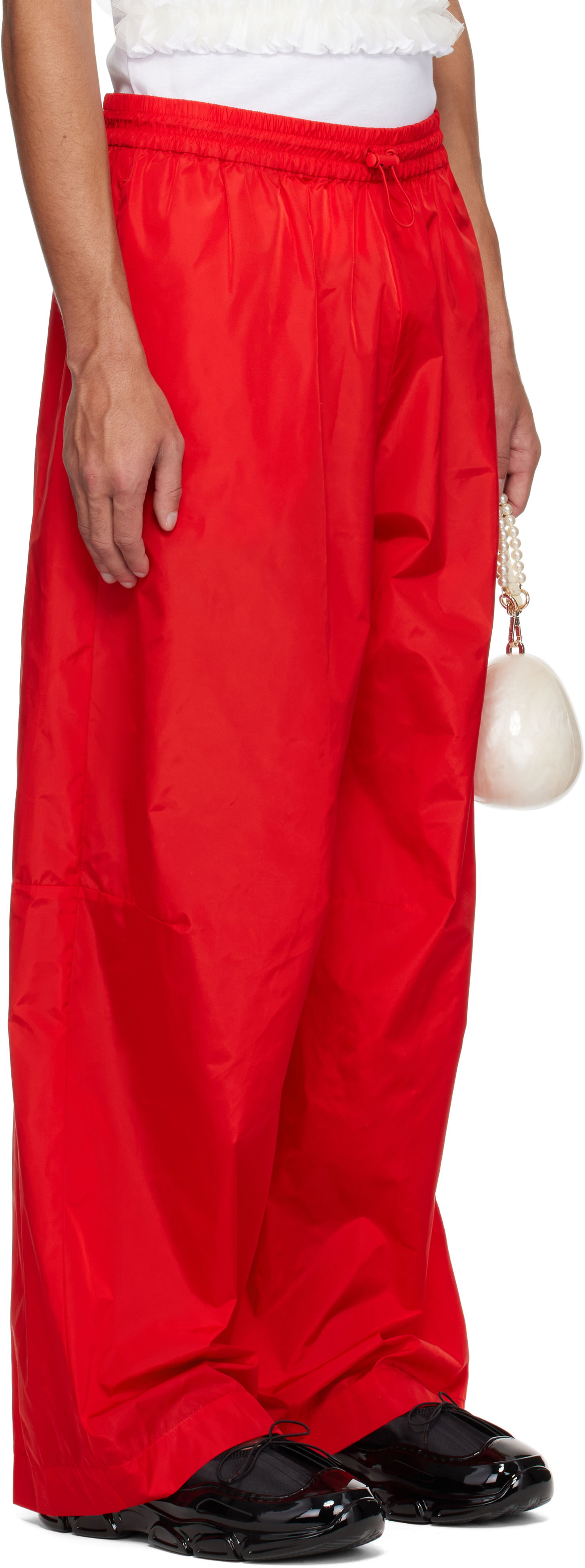 Спортни панталони Simone Rocha Simone Rocha Wide Leg Track Pants Червено | 4146D 1067, 1