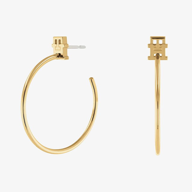 Th Monogram Hoop Earrings
