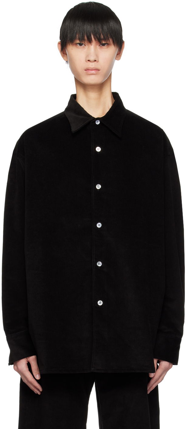 Риза Studio Nicholson Studio Nicholson Rosso Corduroy Overshirt Черно | ROSSO SNM - 1129, 0