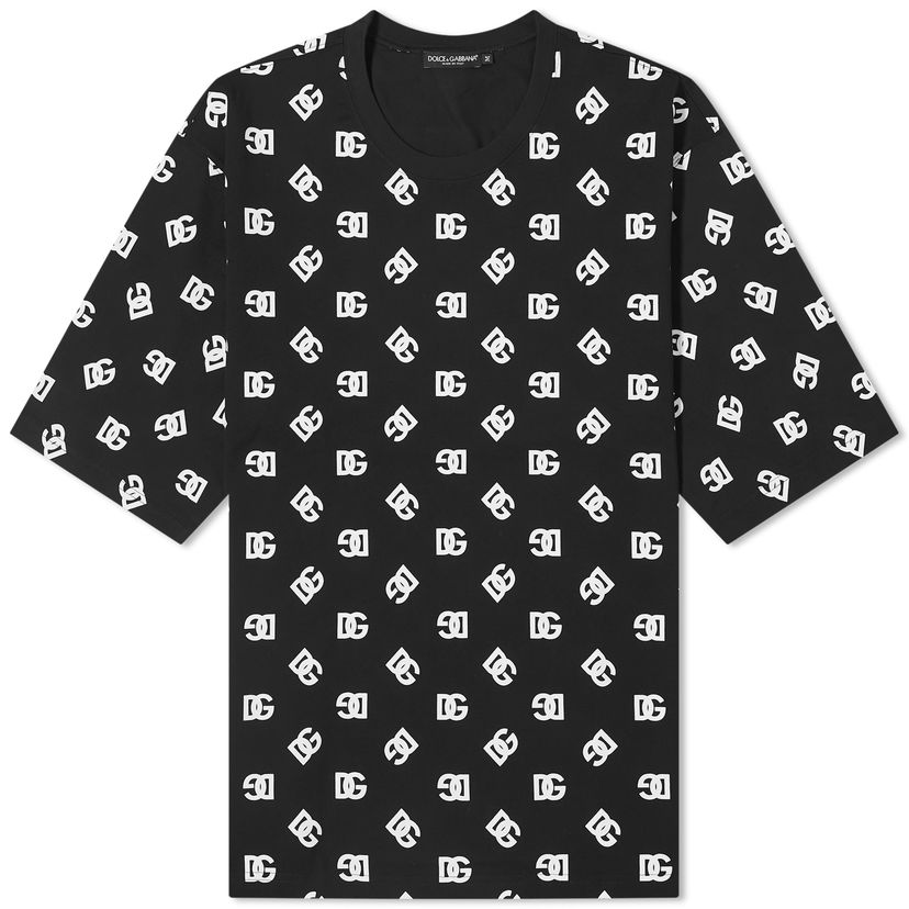 Тениска Dolce & Gabbana Monogram Logo Print T-Shirt Черно | G8PB8TG7L5E-N0000