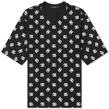 Dolce & Gabbana Monogram Logo Print T-Shirt G8PB8TG7L5E-N0000