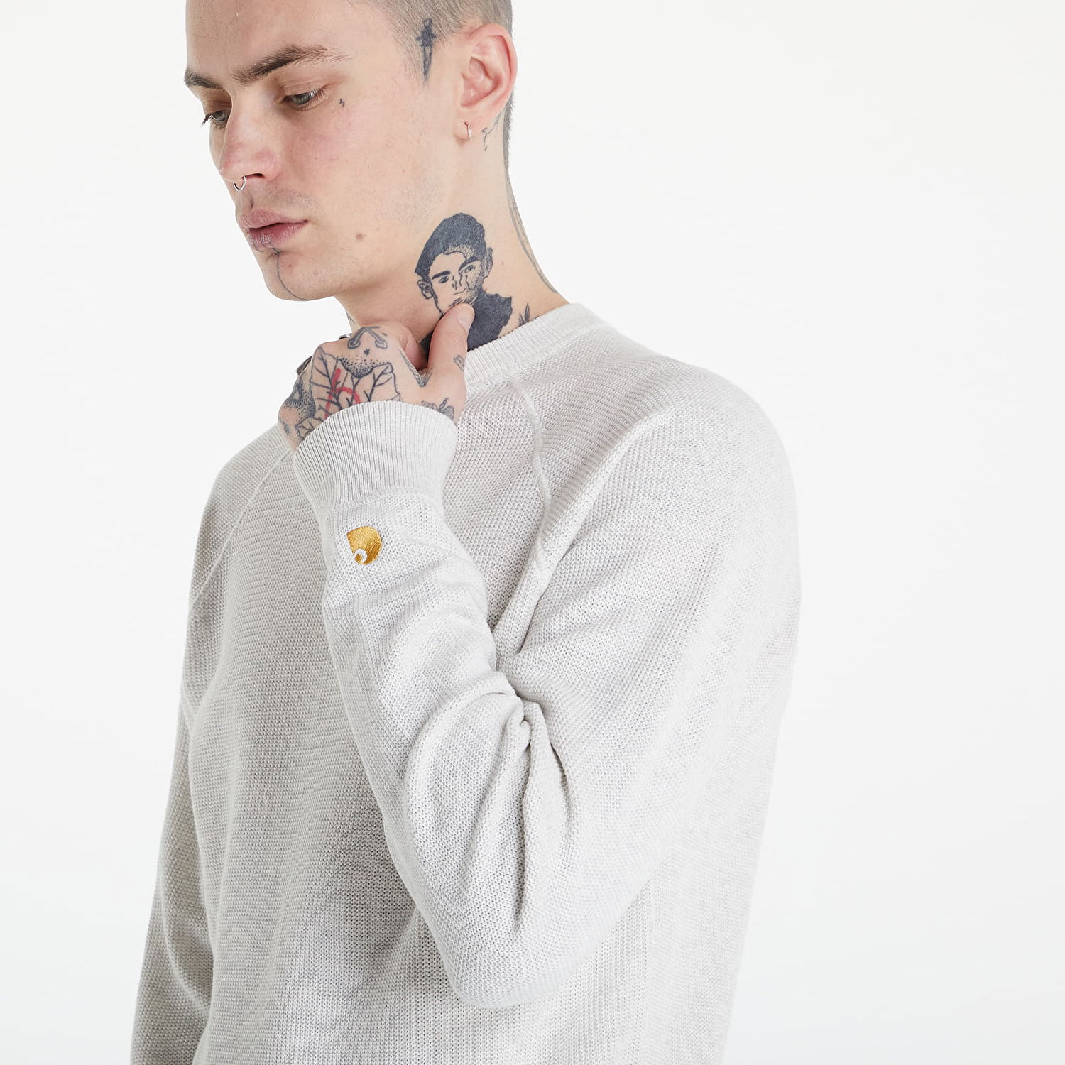 Пуловер Carhartt WIP WIP Chase Sweater Бяло | I028581.00JXX, 0