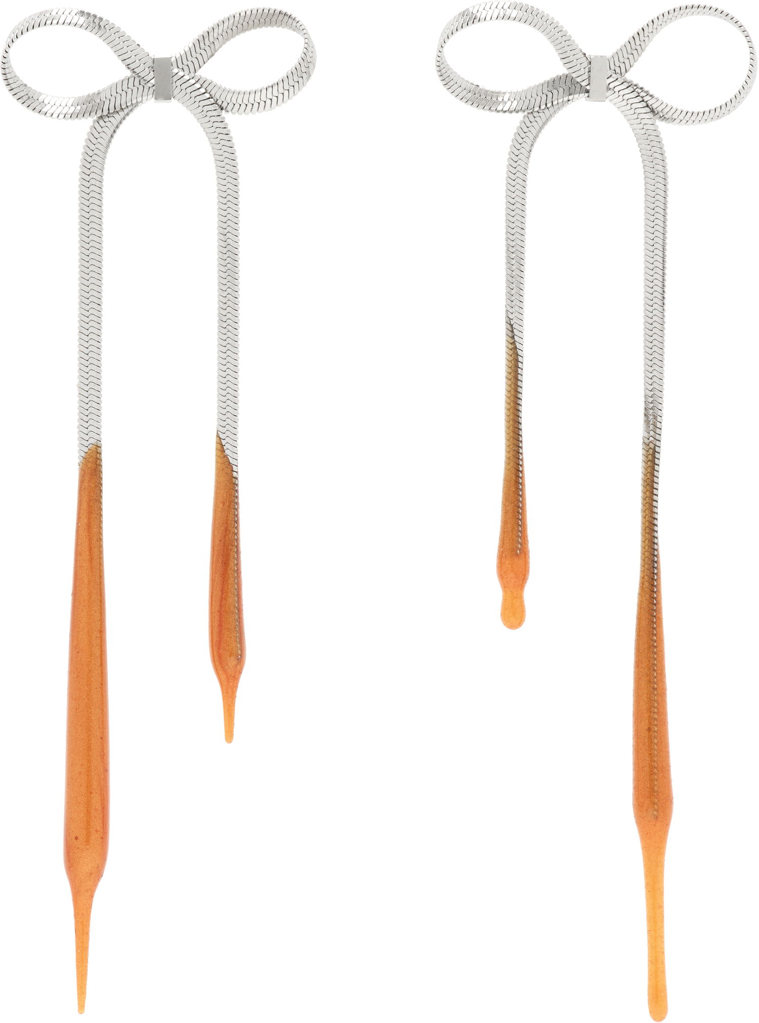 Обеци Ottolinger Ottolinger Laced Bow Earrings Оранжево
 | 12590032502, 0