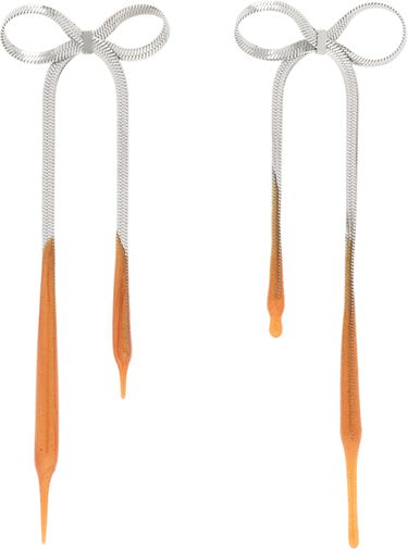 Обеци Ottolinger Ottolinger Laced Bow Earrings Оранжево
 | 12590032502, 0
