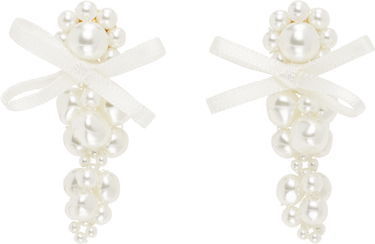 Обеци Simone Rocha Simone Rocha Petite Bow Cluster Earrings Бяло | ERG545 0904, 0