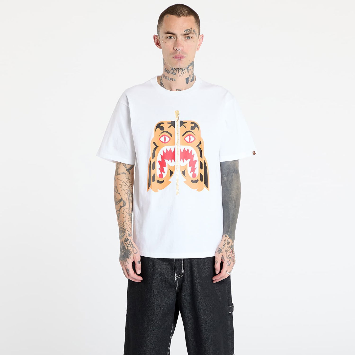 Тениска BAPE A BATHING APE Colors Tiger Graphic T-Shirt Бяло | 001TEL301021MWHT, 0