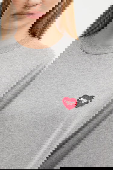 Тениска Carhartt WIP Long Sleeve Heart Patch T-Shirt Сиво | I035469.39NXX, 3