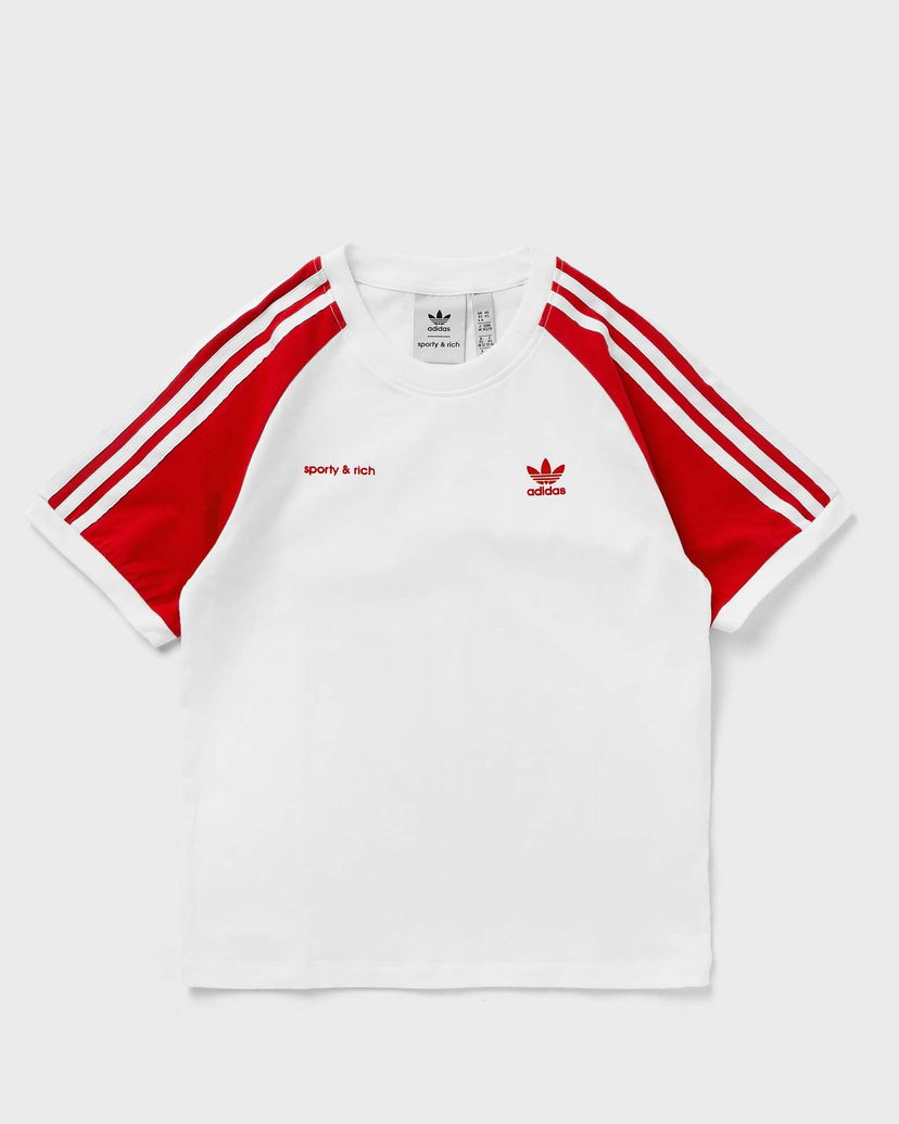 Тениска adidas Originals Adidas X Sporty & Rich TEE women Shortsleeves white in size:L Червено | JI9274