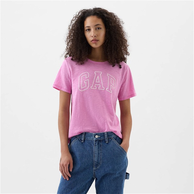 T-Shirt Logo Slub Tee Sugar Pink