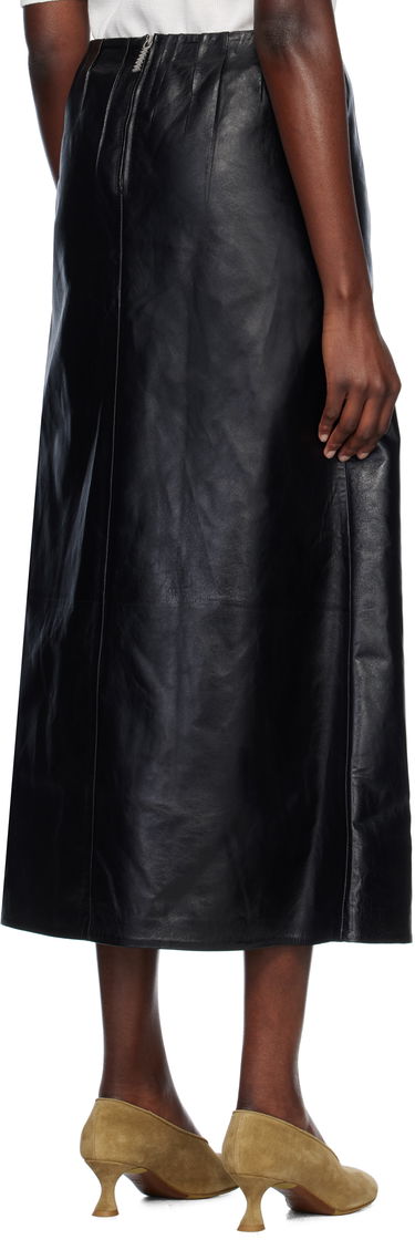 Пола Marni Marni A-Line Leather Maxi Skirt Черно | GOMX0729S0 ULA760, 2