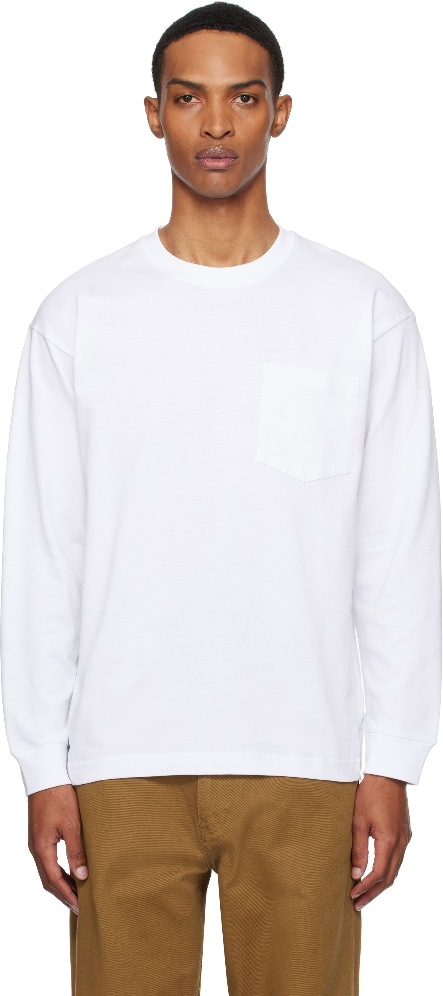 Тениска NORSE PROJECTS Norse Standard Heavy Loose Long Sleeve T-Shirt Бяло | N10-0213, 0