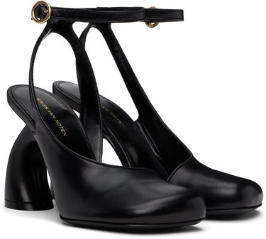 Кецове и обувки Dries Van Noten Dries Van Noten Asymmetric Slingback Heels Черно | WS251-676-150, 3