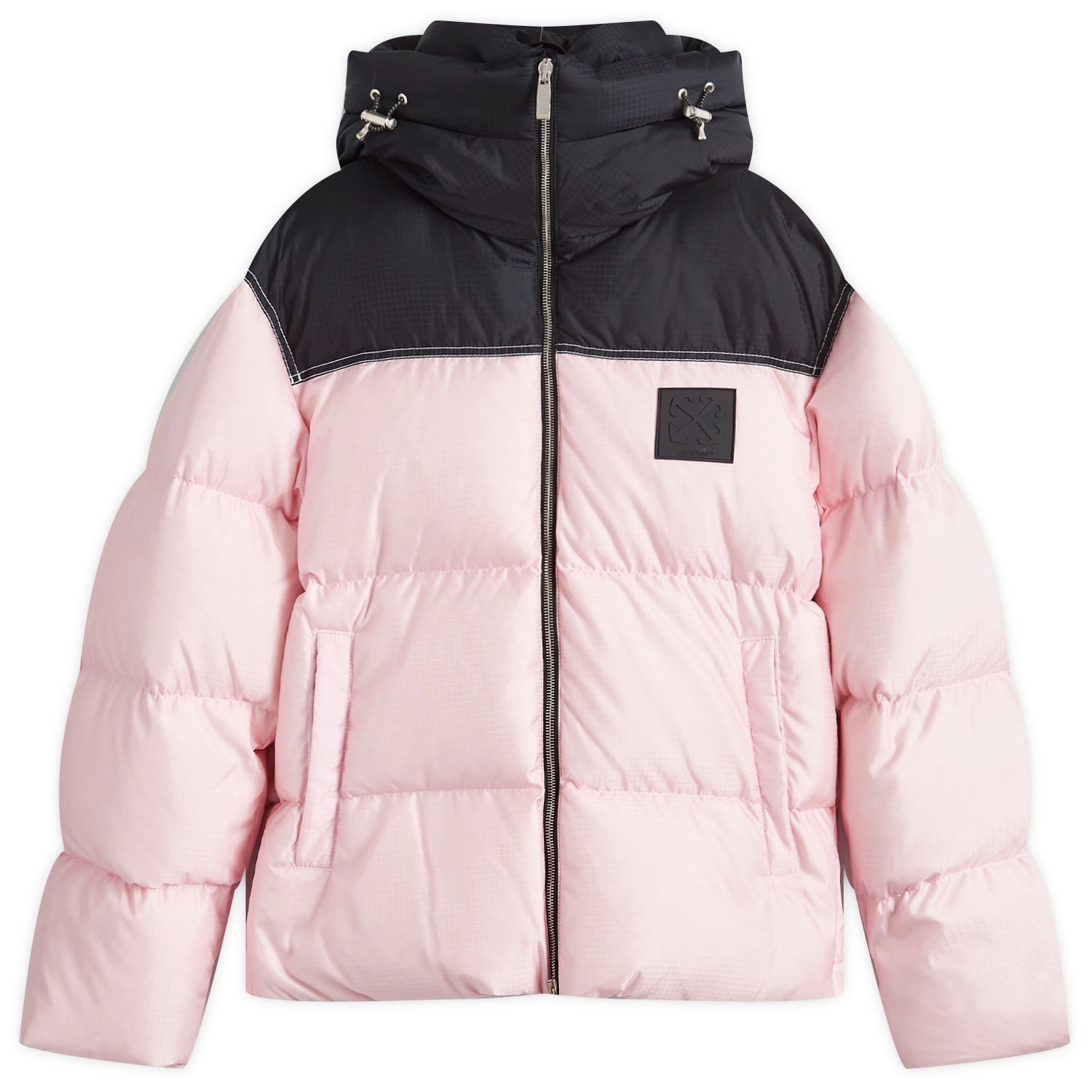 Пухо яке Off-White Patch Rip Down Puffer Jacket Розово | OWEJ005F24FAB0023010, 0