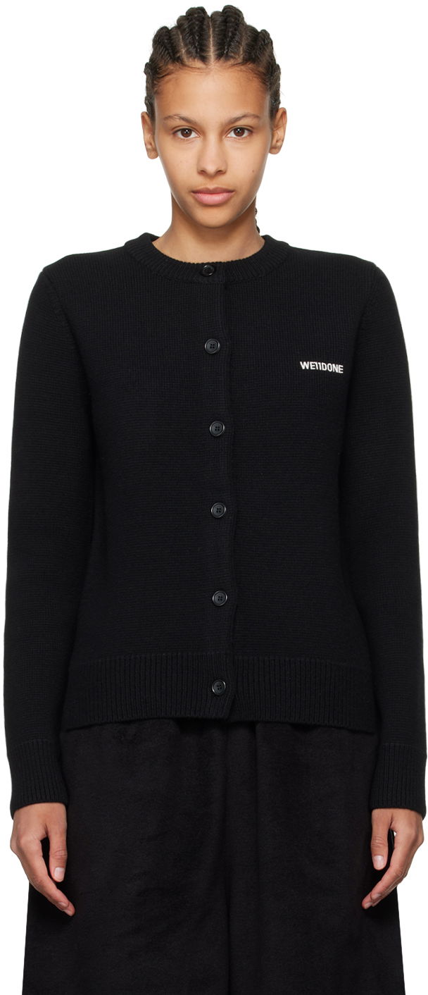 Пуловер We11done Embroidered Cardigan Черно | WD-KC2-24-602-W-BK, 0