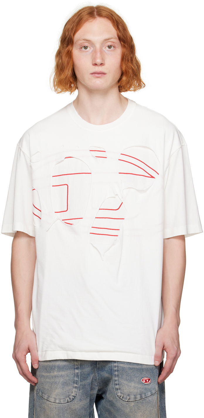 Тениска Diesel T-Strapoval T-Shirt Бяло | A09895-0KHAK-141, 0