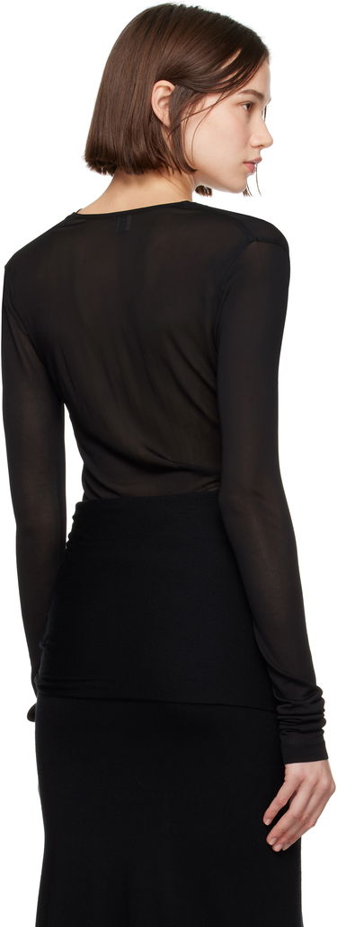боди TOTEME TOTEME Draped V-Neck Top Черно | 244-WRT0401-FB0266, 2