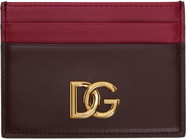 Портфейл Dolce & Gabbana Dolce&Gabbana Calfskin DG Logo Card Holder Бургунди | BI0330 A9M75, 0