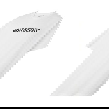 Тениска Burberry Logo Print Oversized T-Shirt Бяло | 8055309, 1