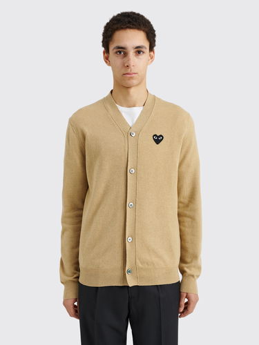 Пуловер Comme des Garçons Play Small Heart Knitted Cardigan Бежово | AX-N024-051 3, 0