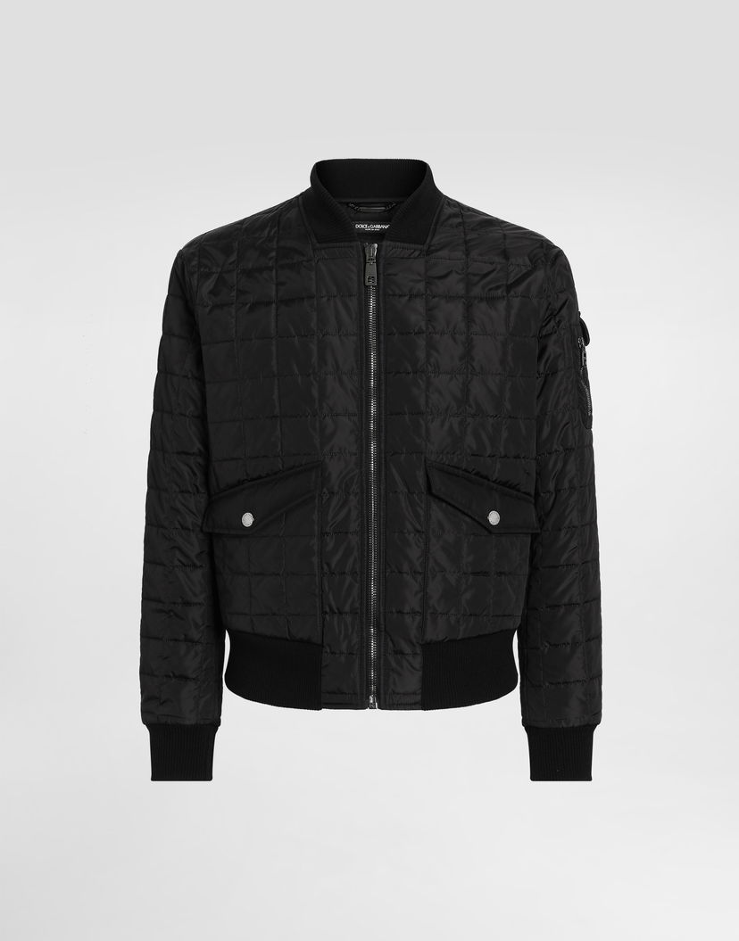 Яке бомбър Dolce & Gabbana Dolce & Gabbana Quilted Bomber Jacket Черно | G9BRBTFUS22N0000