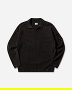 Chenille Cotton Polo Lens Sweater
