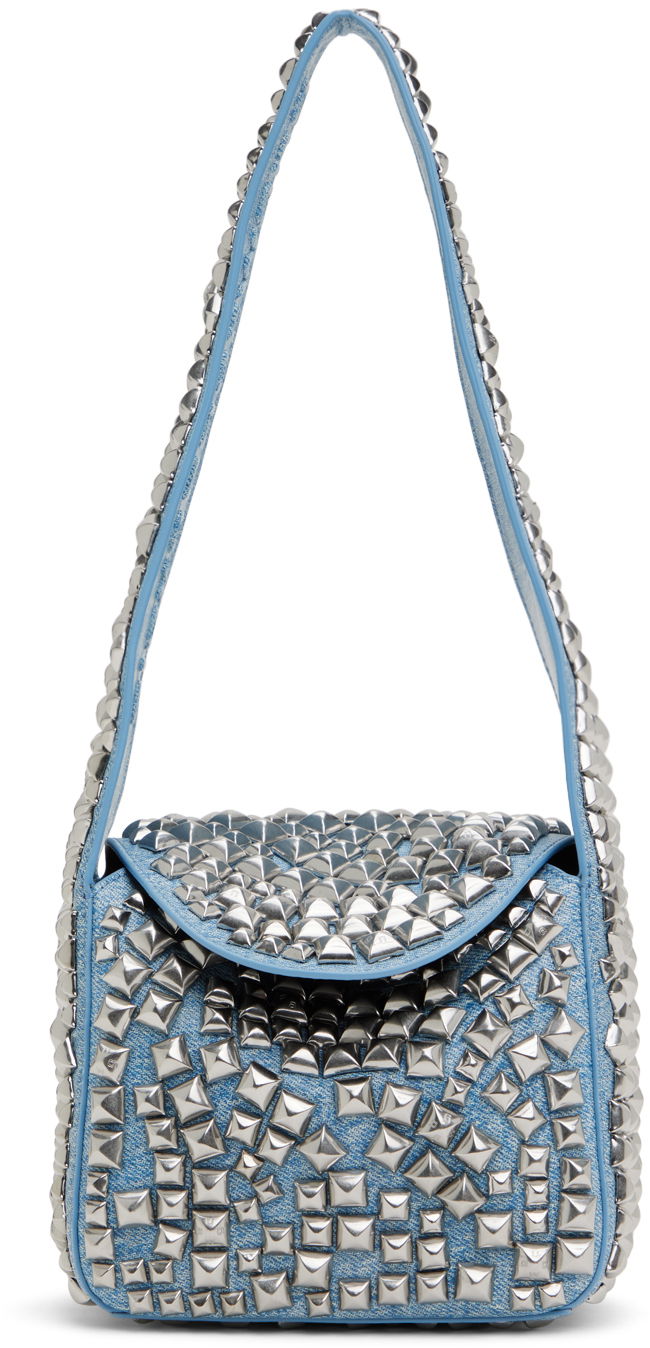 Чанта през рамо Alexander Wang Spike Small Bag Синьо | 20124K04L, 0