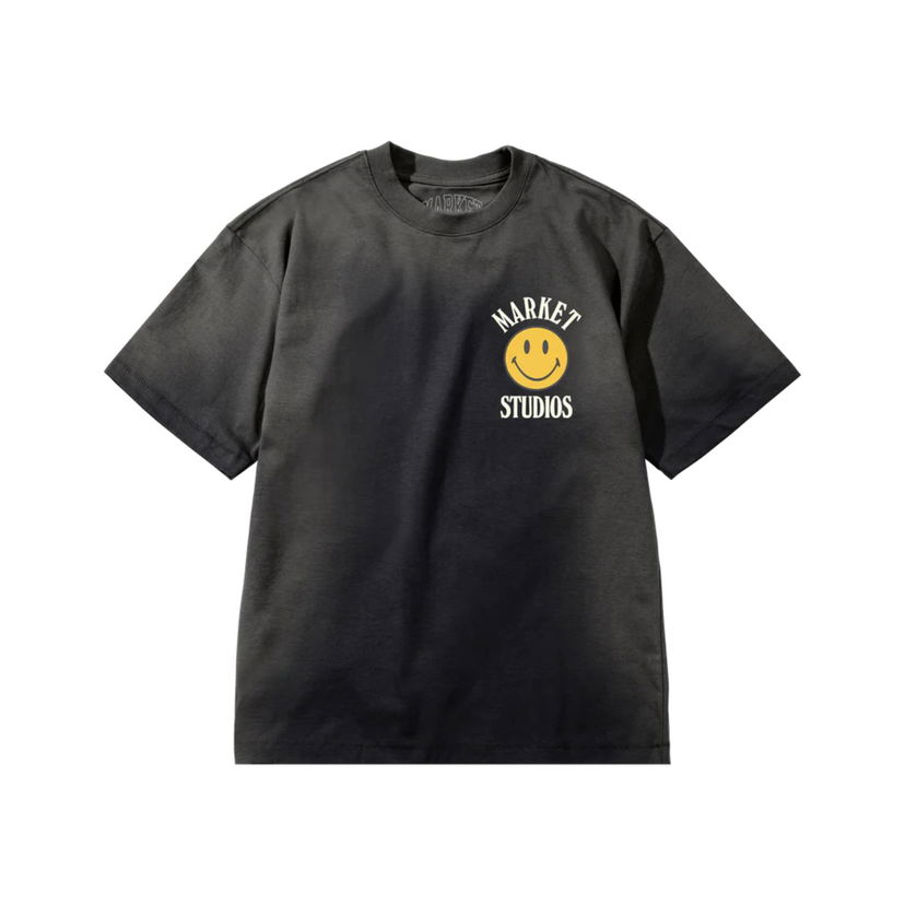 Тениска MARKET Market Smiley Upside Down Lockup T-Shirt Сиво | SS0228-BLACK