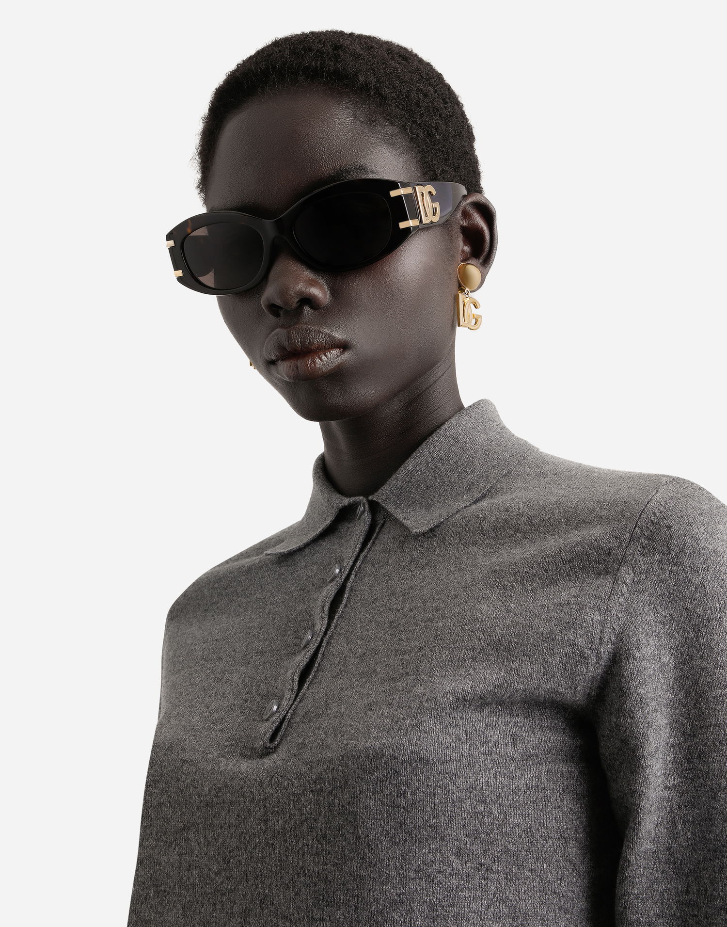 Слънчеви очила Dolce & Gabbana Dolce & Gabbana DG Griffe Oval Sunglasses Кафяво | VG4502VP2739V000, 1