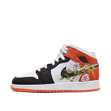 Кецове и обувки Jordan Air 1 Mid SE "Basketball Blossom" GS Оранжево
 | DQ8390-100, 1