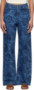 A.P.C. Elisabeth Floral-Print Wide-Leg Jeans