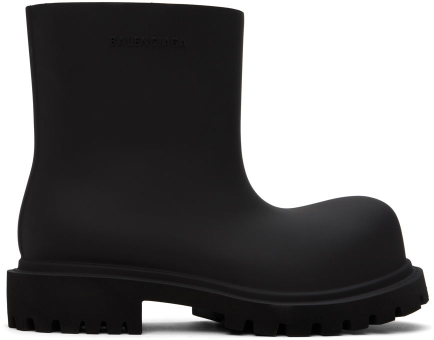 Кецове и обувки Balenciaga Steroid Bootie Rubber Boots Черно | 770589-W0FOI-1000, 0