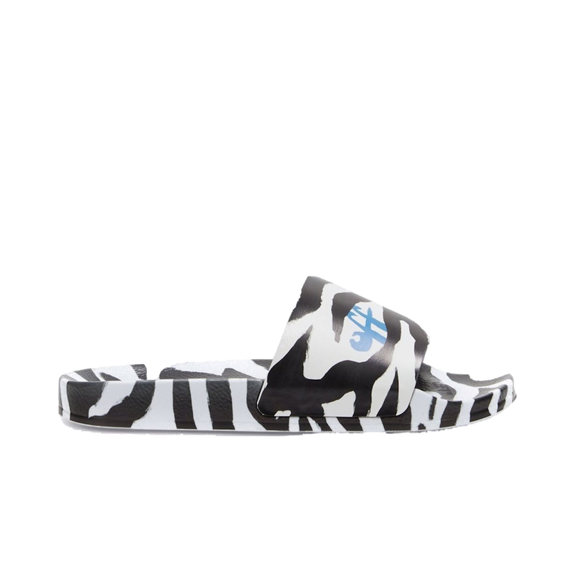 Кецове и обувки Off-White Pool Slides Zebra Print Black White Blue W Черно | OWIC004S22MAT0011001