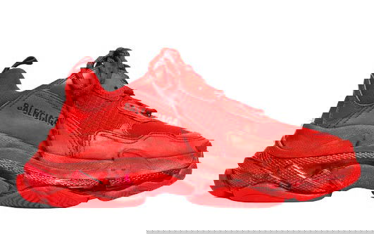 Кецове и обувки Balenciaga Triple S Red Clear Sole Червено | 541624W09O16500/541624W2CE16500, 0
