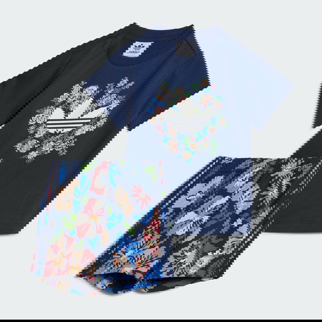 Комплект adidas Originals adidas Originals x Liberty London Shorts and Tee Set Тъмно синьо | JC8012, 0