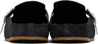 Облекло Burberry Burberry Check Suede Urchin Clogs Черно | 8113394, 1