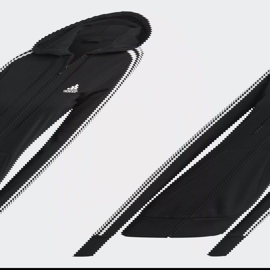 Суитчър adidas Originals Essentials French Terry 3-Stripes Full-Zip Hoodie Черно | GL0792, 1